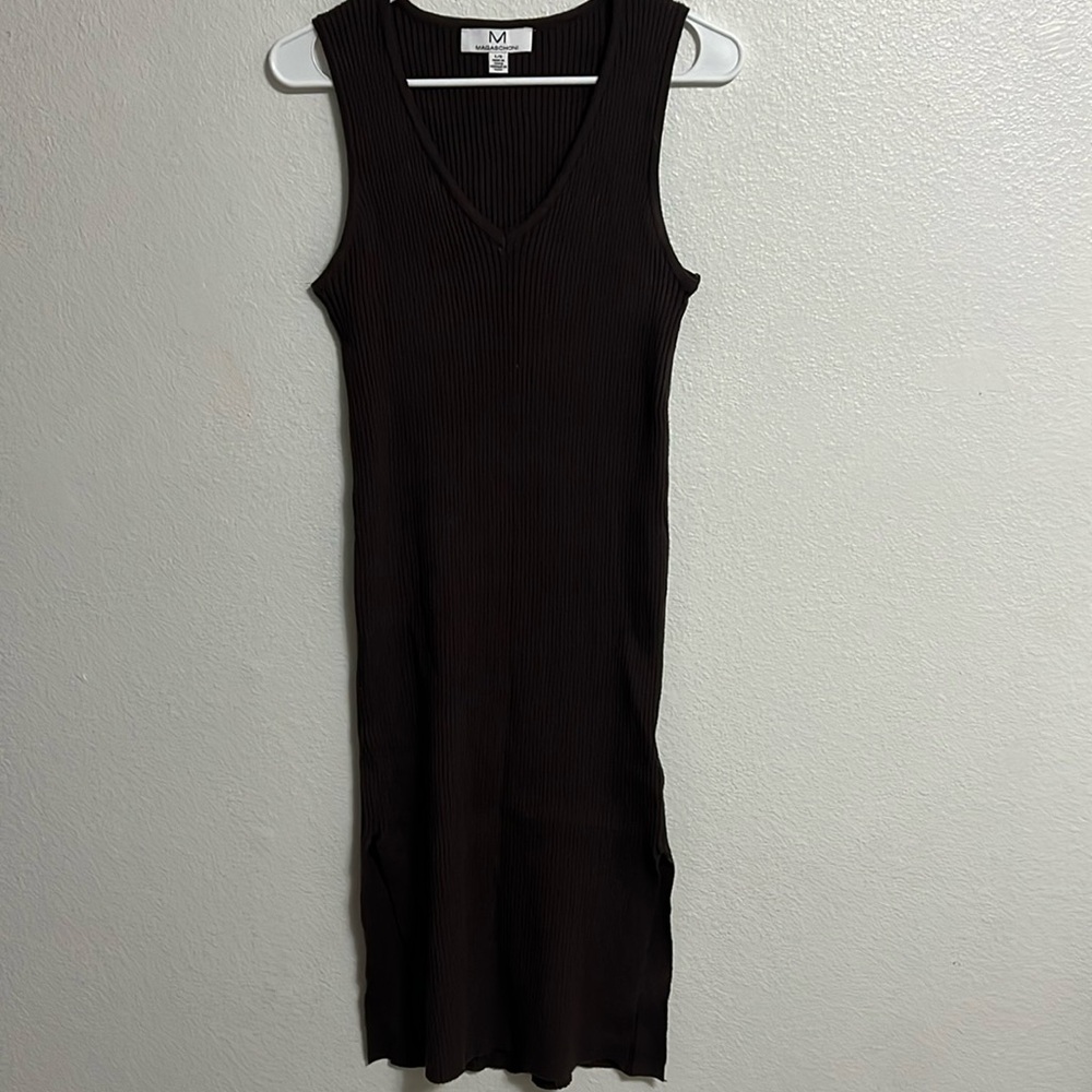 Brown sweater dress